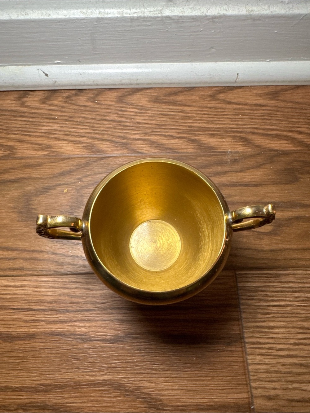Brass & Copper Decorative Double-Handled Sugar Bowl - Picture 2 of 5